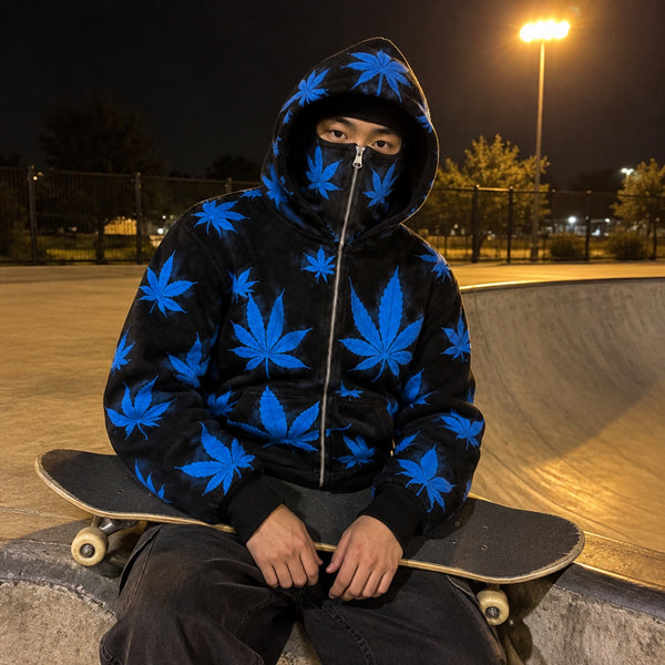 Kush Cloak hoodie blue at the skate park