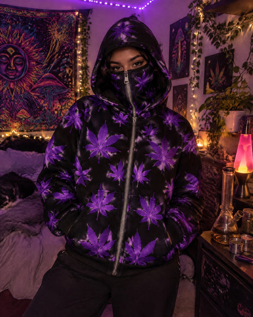 Kush Cloak™ Double-Hood Leaf Zip Hoodie