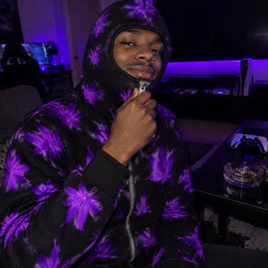 Kush Cloak™ Double-Hood Leaf Zip Hoodie