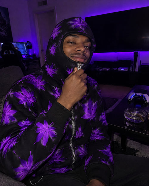 Kush Cloak™ Double-Hood Leaf Zip Hoodie