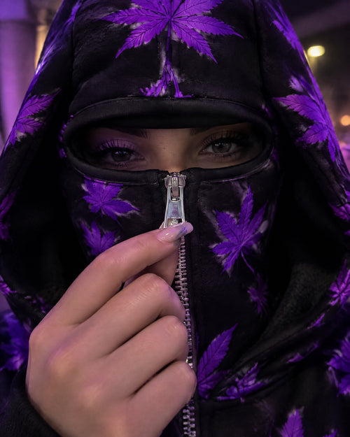 Kush Cloak™ Double-Hood Leaf Zip Hoodie